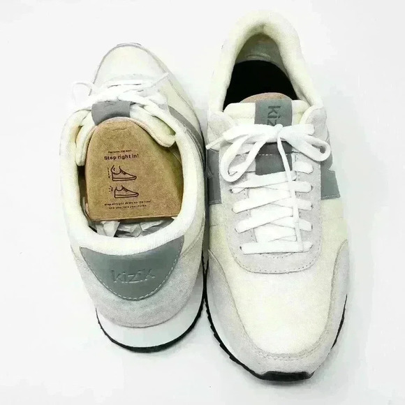 BRAND NEW IN BOX Kizik Milan Men's  Sneaker Mist Grey and White Color Multiple - Picture 1 of 11